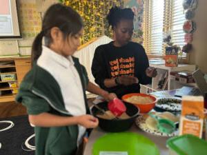 Black History Month - cooking hushpuppies
